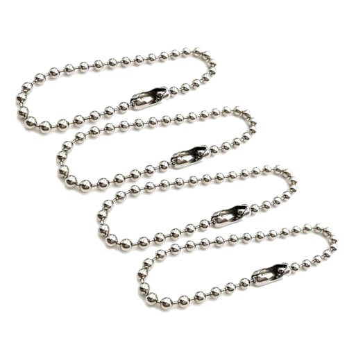 EPIGEIST 200 Stück Einstellbare Edelstahl Kugelkette Teiliges mit Verbinder Metall Schlüsselanhänger Ketten für Hundemarken Flaschenanhänger und DIY Schmuckherstellung Silberfarbene EPIGEIST 200 Stück Einstellbare Edelstahl Kugelkette Teiliges mit Verbinder Metall Schlüsselanhänger Ketten für Hundemarken Flaschenanhänger und DIY Schmuckherstellung Silberfarbene von EPIGEIST