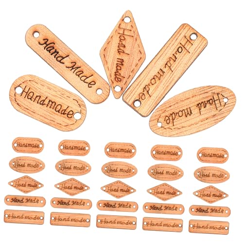EPIGEIST 200 Stück Holz labels Handmade Buttons zum Annähen Glatte Oberfläche DIY Holzknöpfe für Bastelprojekte Kleidung Dekoration Bemalbar und Vielseitig Einsetzbar von EPIGEIST