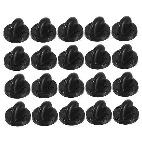 EPIGEIST 200 Stück PVC Pin Backs für Broschen Einfache Ersatzverschlüsse Schwarz für Abzeichen und Diy Bastelprojekte von EPIGEIST