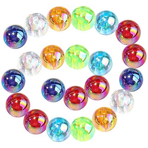EPIGEIST 200Stücke Bunte Acrylperlen Runde Perlen für DIY Armbänder Schmuck Bastelzubehör für Kreative Projekte und von EPIGEIST