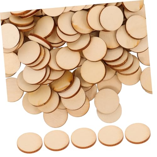 EPIGEIST 200Stücke Unbehandelte Holzscheiben für DIY Runde Holzstücke für Bastelprojekte Hochzeitsdekoration Tags und Kunsthandwerk von EPIGEIST