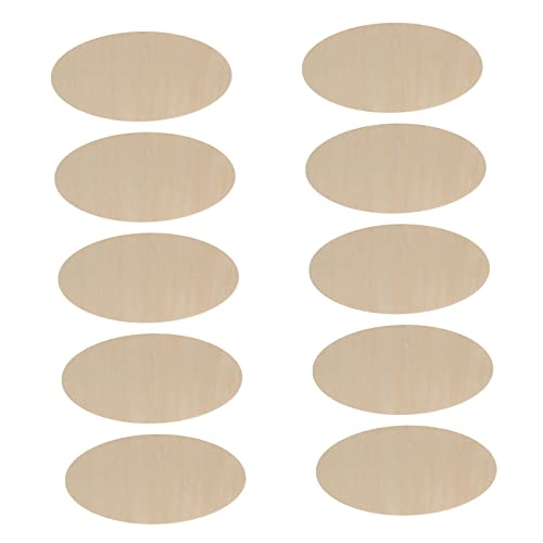 EPIGEIST 20Stücke Ovale Holzplatten Unbeschichtet Dekorations Holzstücke für DIY Bastelprojekte für Karten Hochzeiten Geburtstagsfeiern und Kunstwerke von EPIGEIST