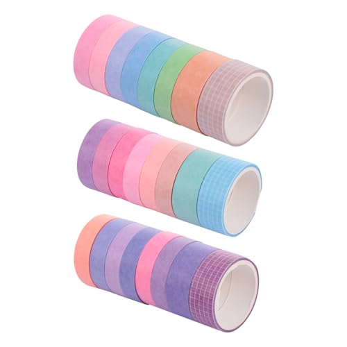 EPIGEIST 24Rollen Washi Tape Set Dekorative Klebebänder für Notizbücher Scrapbooking und DIY Projekte Verschiedenen Farben und Designs für Bastelarbeiten von EPIGEIST