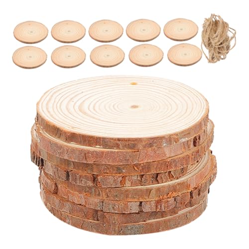 EPIGEIST 25 Stück Natürliche Rundholzstücke mit Rinde Jute Bastelmaterial für Weihnachtsdekoration Tischnummern Schilder EPIGEIST 25 Stück Natürliche Rundholzstücke mit Rinde Jute Bastelmaterial für Weihnachtsdekoration Tischnummern Schilder von EPIGEIST