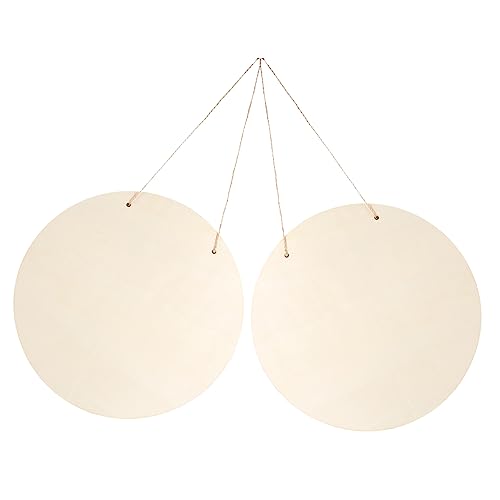 EPIGEIST 2Sätze DIY Holzschilder Runde Holzscheiben für Bastelprojekte Hängeschild für Türdekoration Unvollendete Holzplaque für Handarbeiten für Zuhause von EPIGEIST
