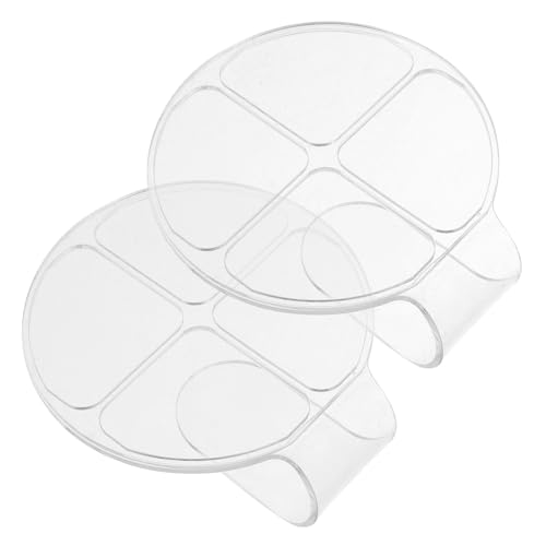 EPIGEIST 2Stücke Acryl Make Up Mischpalette Professionelle Grundmischer für Farbtöne Ergonomisches Design mit Griff für Kosmetik und Unterwegs Leicht zu Reinigen von EPIGEIST