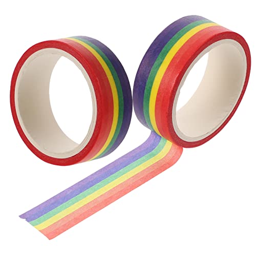 EPIGEIST 2Stücke DIY Dekorative Bunte Washi Tapes Reißbares Design für Geschenkverpackungen Scrapbooking und Bürobedarf Farbenfrohes Klebeband für Kreative Projekte von EPIGEIST