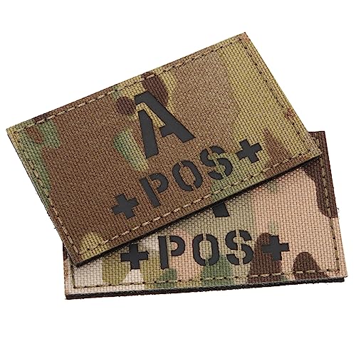 EPIGEIST 2Stücke Patch Militärische Reflektierende Abzeichen für Positive Blutgruppenidentifikation für Taktische Ausrüstung Westen oder Jacken Langlebig von EPIGEIST