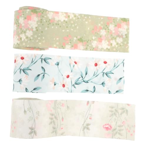 EPIGEIST 3 Rollen Blumendraht dekoband Breit Blumiges Geschenkband mit Draht Vielseitiges Schleifenband für Hochzeit Geschenkverpackung und DIY bouquets Farbintensiv Formstabil Leicht von EPIGEIST