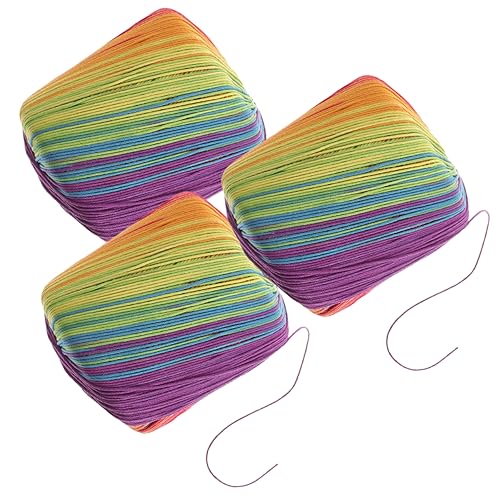 EPIGEIST 3 Rollen Farbverlauf Garn für DIY Häkeln Weiches Baumwollgarn für Pullover Schals Hüte und Mehr Handgefertigtes Hautfreundliches Strickgarn Farben von EPIGEIST