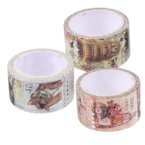 EPIGEIST 3 Rollen Vintage Washi Tape Briefmarken Klebebänder für Kreative Journaling Dekoration für Scrapbooking und Persönliche Planer EPIGEIST 3 Rollen Vintage Washi Tape Briefmarken Klebebänder für Kreative Journaling Dekoration für Scrapbooking und Persönliche Planer von EPIGEIST