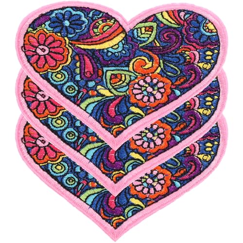EPIGEIST 3 Stück Dekorative Gestickte Patches für Kleidung Diy Aufnäher zum Reparieren und Verzieren von Rucksäcken Taschen Mützen Socken Blumenmuster von EPIGEIST