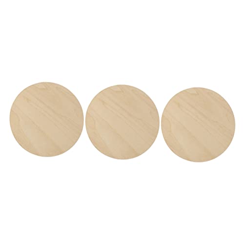 EPIGEIST 3 Stück Runde Holzscheiben Unlackierte Holzplatten für Diy Bastelprojekte Glatte Oberfläche zum Bemalen und Beschriften für Heimdekorationen und Festlichkeiten von EPIGEIST