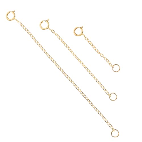 EPIGEIST 3 Stück Sterling Kettenverlängerung DIY Schmuck Zubehör für und Armbänder Silber mit Goldbeschichtung von EPIGEIST