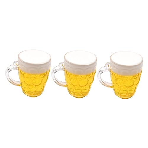 EPIGEIST 3 Stück Teiliges Bierkrug Kuchendekoration Imitation Bier Tortenaufsatz für Geburtstagsfeiern Vatertag und Desserts Umweltfreundliches Material von EPIGEIST