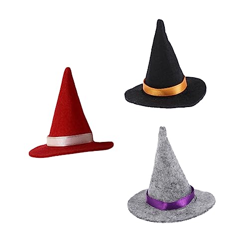 EPIGEIST 3 Stück Teiliges Mini Hexenhut Flaschenverschluss Weinflaschendekoration Halloween DIY Foto Requisiten Schwarz Rot EPIGEIST 3 Stück Teiliges Mini Hexenhut Flaschenverschluss Weinflaschendekoration Halloween DIY Foto Requisiten Schwarz Rot von EPIGEIST