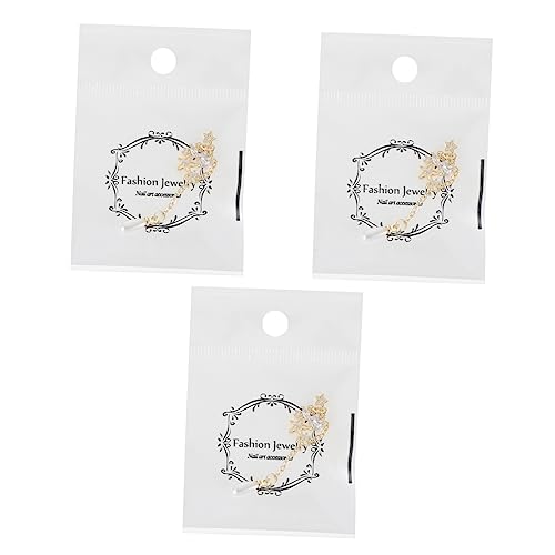 EPIGEIST 3 Stück Teiliges Nagelketten mit Goldplattierter Perlenanhänger Funkelnde Maniküre Dekoration DIY Nagelschmuck Nagelkunst für Damen Zufälliger Stil EPIGEIST 3 Stück Teiliges Nagelketten mit Goldplattierter Perlenanhänger Funkelnde Maniküre Dekoration DIY Nagelschmuck Nagelkunst für Damen Zufälliger Stil von EPIGEIST