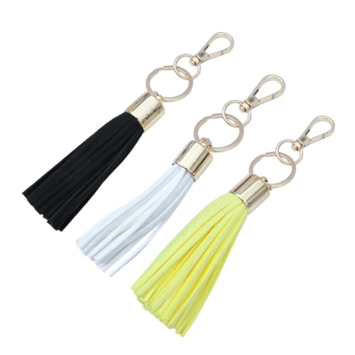 EPIGEIST 3 Stück Teiliges Quasten Schlüsselanhänger Lange Tassel Anhänger Weiß Gelb Schwarz Schlüsselringe und Taschenanhänger Leichte Dekoration für Frauen und Mädchen EPIGEIST 3 Stück Teiliges Quasten Schlüsselanhänger Lange Tassel Anhänger Weiß Gelb Schwarz Schlüsselringe und Taschenanhänger Leichte Dekoration für Frauen und Mädchen von EPIGEIST