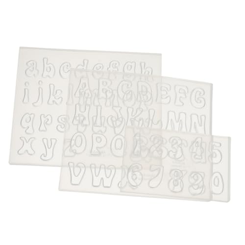 EPIGEIST 3 Stück Teiliges Silikon Epoxidharz Formen mit Zahlen und Alphabet für DIY Handwerk Wiederverwendbar Leicht zu Reinigen Flexibel Langlebig für Schmuck und Heimdekoration von EPIGEIST