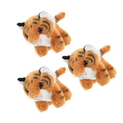 EPIGEIST 3 Stück Teiliges Tiger Kuschelanhänger Set Weicher Farbbeständiger Plüsch Schlüsselanhänger mit Niedlichem Dschungel Tierdesign als Party und Taschenanhänger von EPIGEIST
