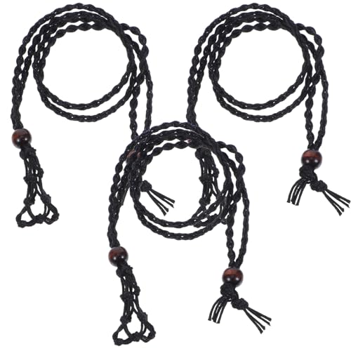 EPIGEIST 3 Stück Verstellbare Halsketten Kordel mit Leichtem Leerem Steinhalter Handgewebtes Kristallkäfig design für DIY anhänger Individuell Anpassbar und Komfortabel für Damen und von EPIGEIST