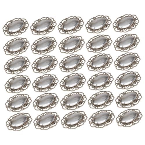 EPIGEIST 30 Stück Bronze -Bodenhalter Broschenbasis für die Schmuckherstellung Brosche Basis Gold Lünette Kit zur Schmuckherstellung Bausatz Schmuckhandwerk Schmuckset Schmuckfassung Glas von EPIGEIST
