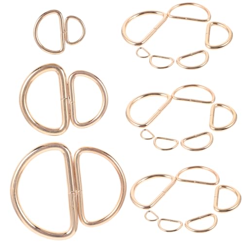 EPIGEIST 30 Stück Teiliges D Ring Schlüsselanhänger Clips Langlebigem Metall Robuste Keychain Karabinerhaken für Taschen Handtaschen DIY Bastelprojekte Vielseitig und Kompakt Goldfarben von EPIGEIST