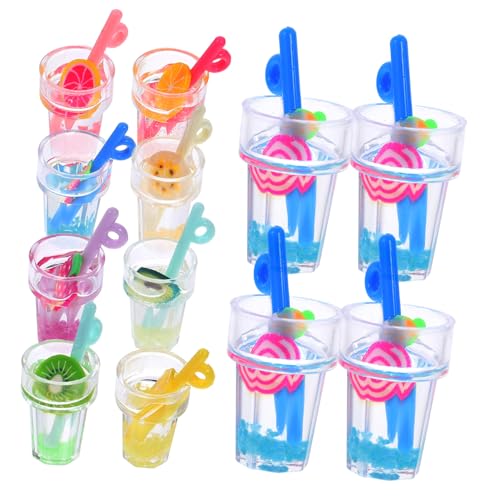 EPIGEIST 30 Stück Teiliges Resin DIY Früchte Getränkebecher Kleine Bunte Handwerks Accessoires Leuchtende Ornamente für Handyhüllen und Bastelprojekte Wiederverwendbar von EPIGEIST