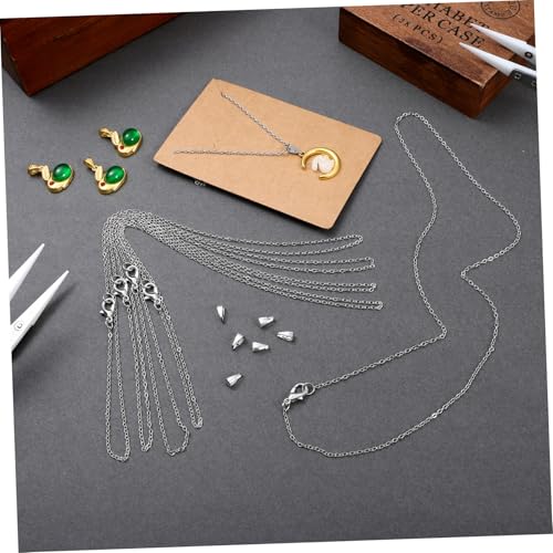 EPIGEIST 30 Stück Teiliges Silbernes mit Kettenverschlüssen Glatte DIY Schmuckketten für Kettenherstellung und Anhänger Inklusive Aufbewahrungsbeutel zum Basteln und Verschenken EPIGEIST 30 Stück Teiliges Silbernes mit Kettenverschlüssen Glatte DIY Schmuckketten für Kettenherstellung und Anhänger Inklusive Aufbewahrungsbeutel zum Basteln und Verschenken von EPIGEIST