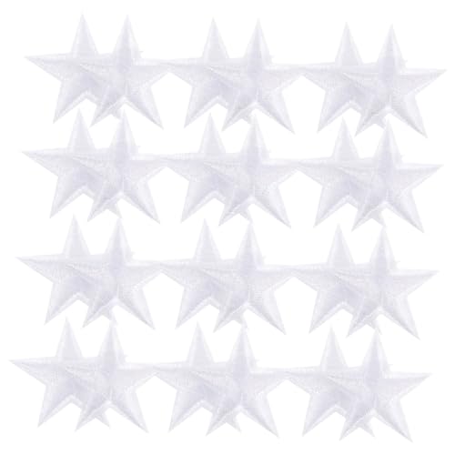 EPIGEIST 30 Stück Teiliges Weiße Stern aufbügler mit Glitzerrand Bestickte Bügelflicken für Kleidung und Accessoires Vielseitige Stern Patches zum Aufbügeln und Annähen zur Dekoration und EPIGEIST 30 Stück Teiliges Weiße Stern aufbügler mit Glitzerrand Bestickte Bügelflicken für Kleidung und Accessoires Vielseitige Stern Patches zum Aufbügeln und Annähen zur Dekoration und von EPIGEIST