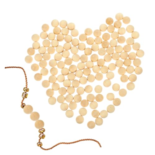 EPIGEIST 300 Stück Große Runde Lotus Holzperlen Ohne Loch Natürliche Solide Bastelperlen Für DIY Malen Schnitzen Schmuck Zubehör von EPIGEIST