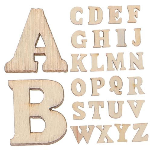EPIGEIST 300 Stück Holzbuchstaben Dekorative Holzbuchstaben für DIY Bastelprojekte Unbehandelt für Wanddekoration und Partys für Kreative Projekte und Geschenkgestaltung von EPIGEIST