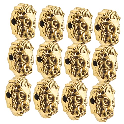 EPIGEIST 30Stücke Löwenperlen Große Lochperlen für DIY Schmuckherstellung Spacer Perlen für Armbänder und Halsketten Langlebig und Sicher EPIGEIST 30Stücke Löwenperlen Große Lochperlen für DIY Schmuckherstellung Spacer Perlen für Armbänder und Halsketten Langlebig und Sicher von EPIGEIST