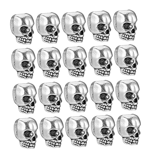 EPIGEIST 30Stücke Schädelkopf Perlen DIY Schmuck Perlen für Armbänder und Halsketten Langlebig und Rostfrei Bastelideen für Einzigartige Accessoires für von EPIGEIST