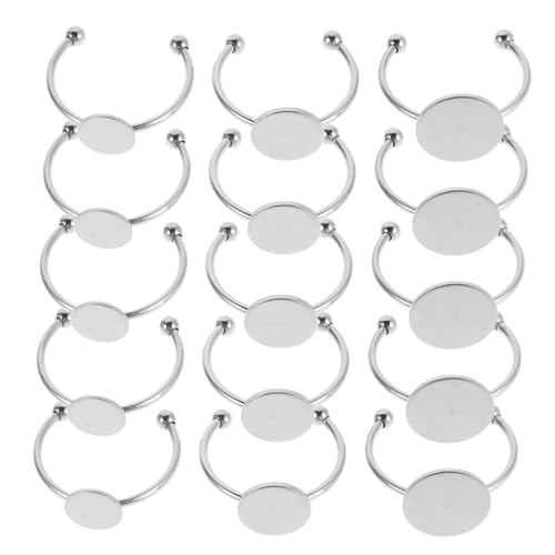 EPIGEIST 30Stücke Verstellbare Ringbasen Leere Runde Fingerring Tabletts für Schmuckherstellung und DIY Projekte Langlebig und Vielseitig Einsetzbar von EPIGEIST