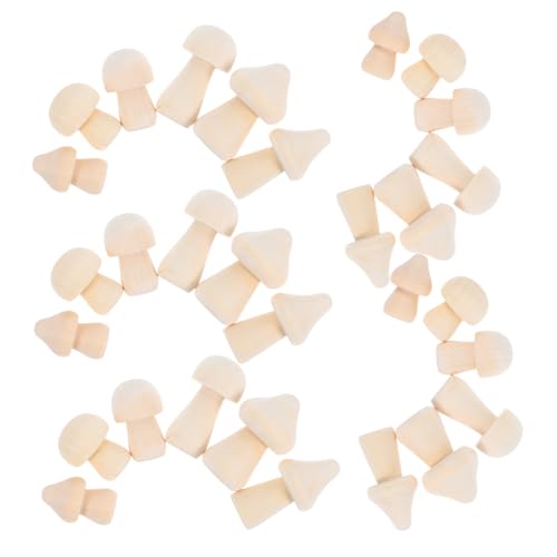 EPIGEIST 32pcs DIY Hölzerne Pilzhandwerkskit Unfertiger Holzpilze Für Graffiti Und Malerei DIY -pilze Craft Pilzfiguren Mini -pilze von EPIGEIST