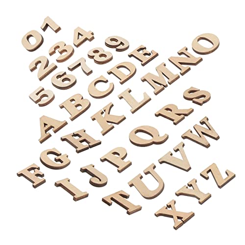EPIGEIST 36 Stück Teiliges Holzbuchstaben und Zahlen Unlackiertes Alphabet und Blanke Holzbuchstaben für Scrapbooking DIY Bastelprojekte Dekorationen Vielseitig Einsetzbar von EPIGEIST