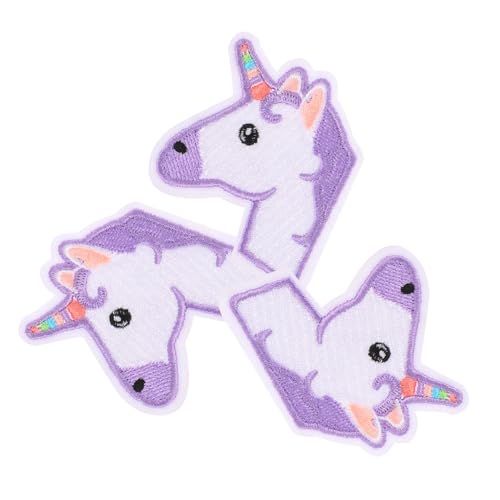 EPIGEIST 3Stücke Einhorn Stoff Patches Lustige DIY Aufnäher für Kleidung Taschen und Langlebig und Sicher für Bastelprojekte und Verzierungen von EPIGEIST
