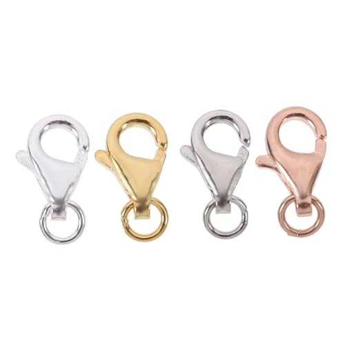 EPIGEIST 4 Sätze Hummerverschluss Karabiner Armbandverschlüsse DIY Schmuckzubehör Metalllegierung Silber Weißgold Gold Roségold für Basteln Halsketten Verbinder EPIGEIST 4 Sätze Hummerverschluss Karabiner Armbandverschlüsse DIY Schmuckzubehör Metalllegierung Silber Weißgold Gold Roségold für Basteln Halsketten Verbinder von EPIGEIST