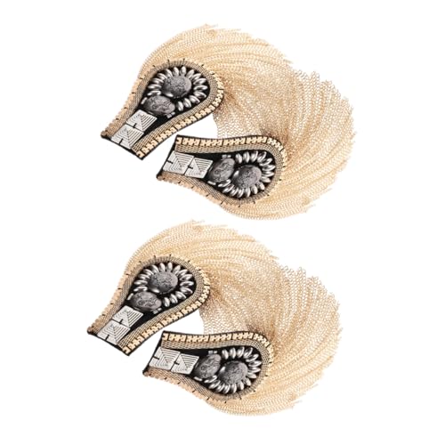 EPIGEIST 4 Stück Dekorative Schulterstempel im Punkstil Schulterklappen mit Quasten Epauletten Schulter Frauen dekorative Flicken für Kleidung Kostüm Schulterklappen Eisen Golden EPIGEIST 4 Stück Dekorative Schulterstempel im Punkstil Schulterklappen mit Quasten Epauletten Schulter Frauen dekorative Flicken für Kleidung Kostüm Schulterklappen Eisen Golden von EPIGEIST
