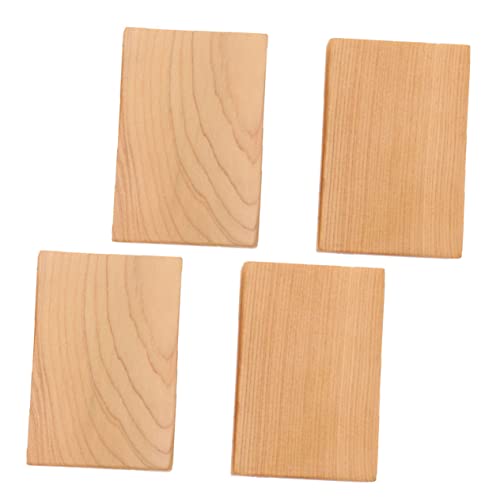 EPIGEIST 4 Stück Dicke Holzblöcke für DIY Bastelprojekte Unbehandelte Holzklötze zum Malen Schnitzen und Gestalten für Schmuck und Kreative Dekorationen von EPIGEIST