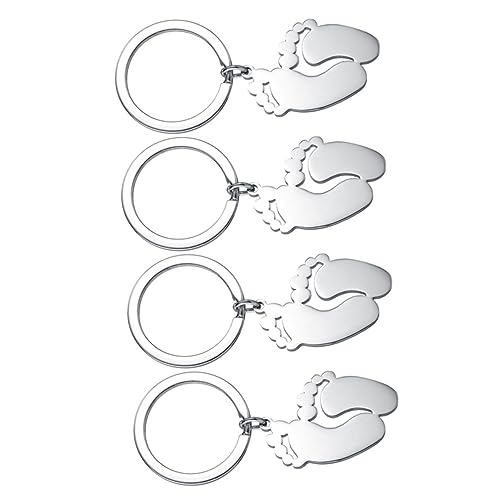 EPIGEIST 4 Stück Fußabdruck Schlüsselanhänger Einzigartige Taschenaccessoires für Kindergeburtstage zur Babyparty Robustes Design Vielseitig Einsetzbar zum Dekorieren von Taschen und EPIGEIST 4 Stück Fußabdruck Schlüsselanhänger Einzigartige Taschenaccessoires für Kindergeburtstage zur Babyparty Robustes Design Vielseitig Einsetzbar zum Dekorieren von Taschen und von EPIGEIST