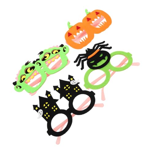 EPIGEIST 4 Stück Halloween Kinderbrillen Neon Spinne Kürbis Rahmen Leicht Komfortabel Leuchtend Party Foto Requisiten Festtagsdeko von EPIGEIST