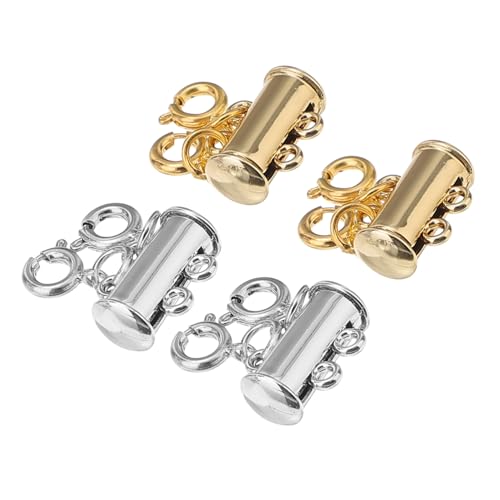 EPIGEIST 4 Stück Magnetischer Schmuckverschluss Teiliges Kupfer Multi Layer Kettenverbinder Leicht Flecken für DIY Halsketten und Armbänder Verschleißfest Einfache Handhabung EPIGEIST 4 Stück Magnetischer Schmuckverschluss Teiliges Kupfer Multi Layer Kettenverbinder Leicht Flecken für DIY Halsketten und Armbänder Verschleißfest Einfache Handhabung von EPIGEIST