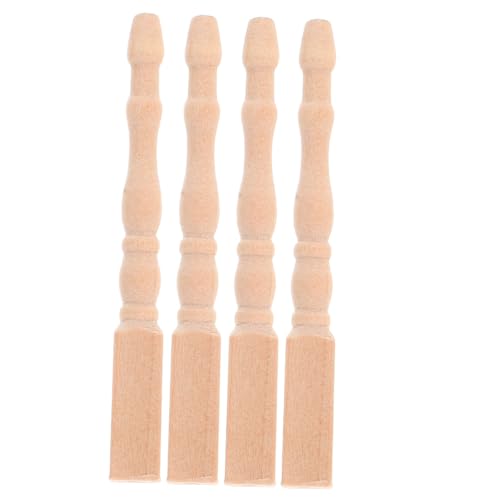 EPIGEIST 4 Stück Mini -tischbeine Puppenhaus-miniatur-tischbeine Miniatur-tischbeine Aus Holz Miniatur-möbelbeine Miniaturhauszubehör Dollhouse Mini Möbel Miniatur-holzmöbel Birke Beige von EPIGEIST