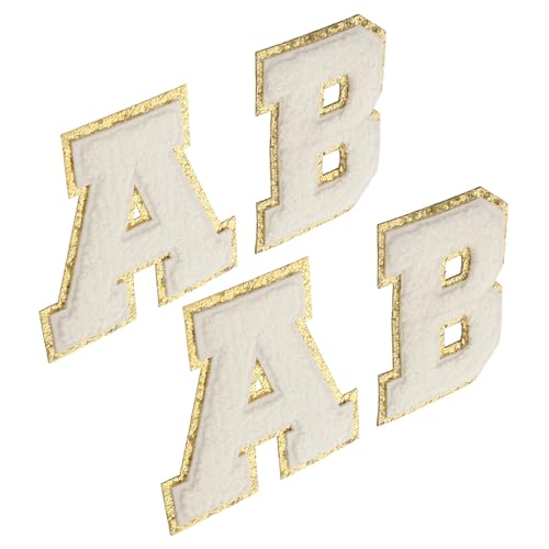 EPIGEIST 4 Stück Teiliges Bestickte Buchstaben Aufbügel patches Langlebige Schriftzeichen zum Aufnähen und Aufbügeln Vielseitig für Kleidung Rucksäcke DIY Reparaturflicken von EPIGEIST