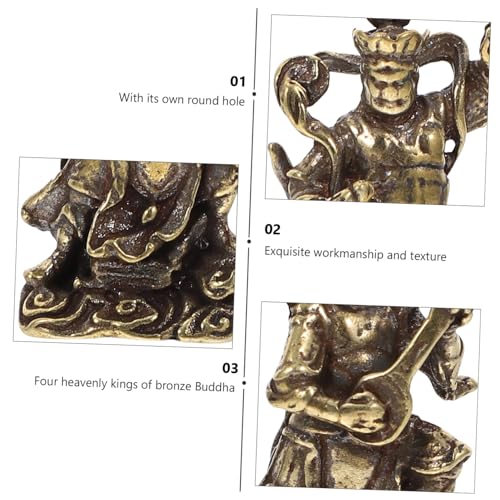 EPIGEIST 4 Stück Teiliges Kupfer Anhänger Keychain Charms mit Vier Himmlischen Königen Design Langlebige Handwerkskunst Chinesischer Stil Dekoratives DIY Accessoire für Zuhause und EPIGEIST 4 Stück Teiliges Kupfer Anhänger Keychain Charms mit Vier Himmlischen Königen Design Langlebige Handwerkskunst Chinesischer Stil Dekoratives DIY Accessoire für Zuhause und von EPIGEIST