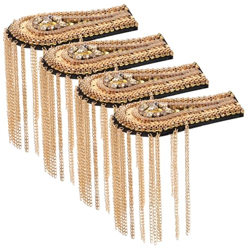 EPIGEIST 4 Stück Teiliges Metall Quasten Schulterabzeichen mit Kette Vintage Epauletten für Uniformen Kostüme und Zeremonien DIY Schulter Schmuck Zubehör EPIGEIST 4 Stück Teiliges Metall Quasten Schulterabzeichen mit Kette Vintage Epauletten für Uniformen Kostüme und Zeremonien DIY Schulter Schmuck Zubehör von EPIGEIST