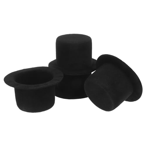 EPIGEIST 4 Stück Teiliges Mini Schwarz für DIY Basteln und Puppenaccessoires Leichter Filz Bequemer Sitz für Partydekoration und Kleine Haustiere von EPIGEIST