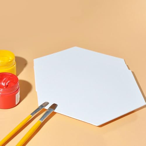 EPIGEIST 4 Stück Teiliges Sechseckiges Baumwoll ölgemälde Panel Kantenlänge Stabile Weiße Blanko zeichenbretter für Künstler Schüler und Hobby Maler Langlebige Malplatten für Ölmalerei von EPIGEIST